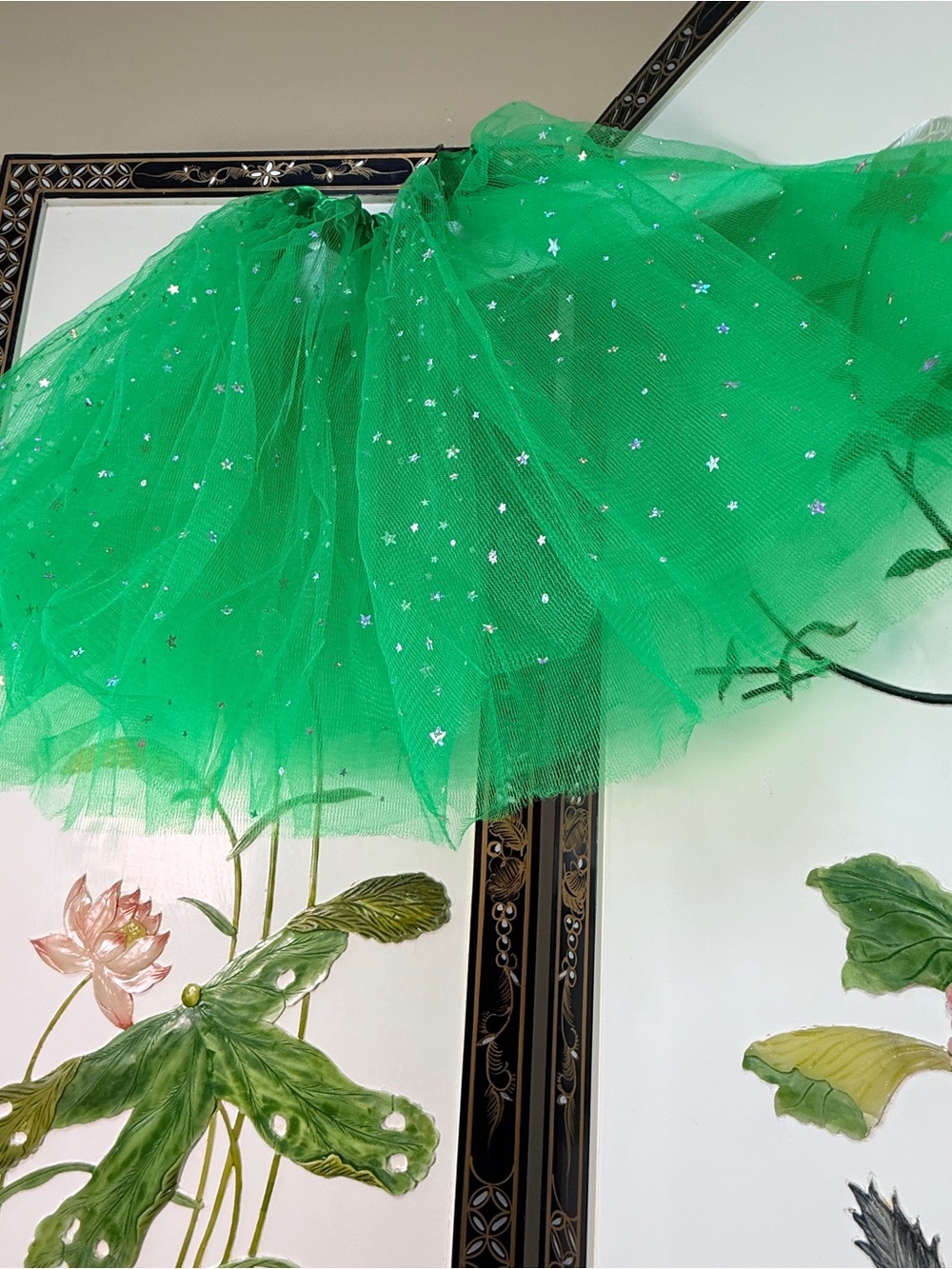 Emerald Starry Tulle Skirt - Unbranded